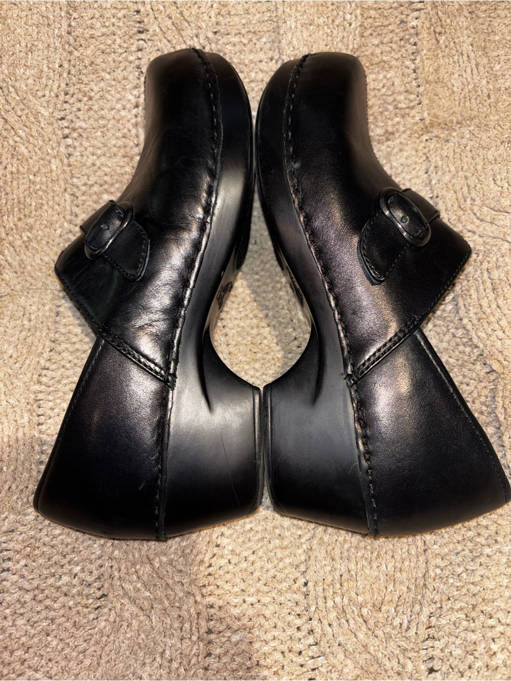 Dansko Tamara Black Leather Mary Jane Comfort Clogs EU 38 Nurse Shoes - Picture 6 of 8